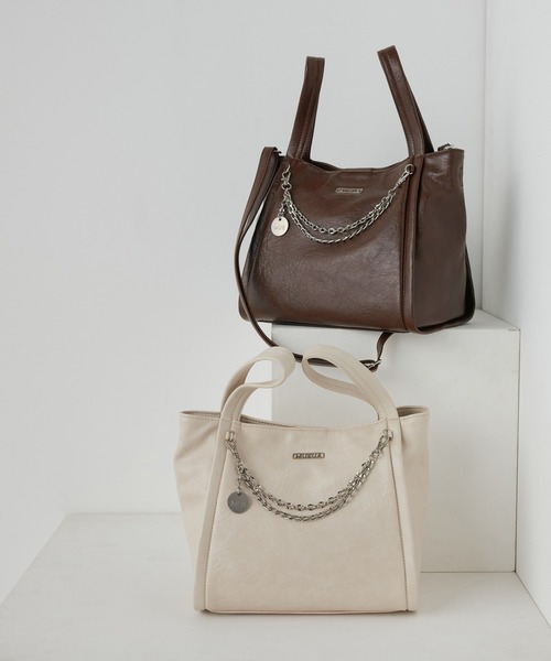 MURUA（ムルーア）の「MURUA(ムルーア)2WAYハンドバッグ MR-B1365 フレームメタル（ハンドバッグ・レディース・ブラウン/ブラック/アイボリー・FREE）」の22枚目の写真