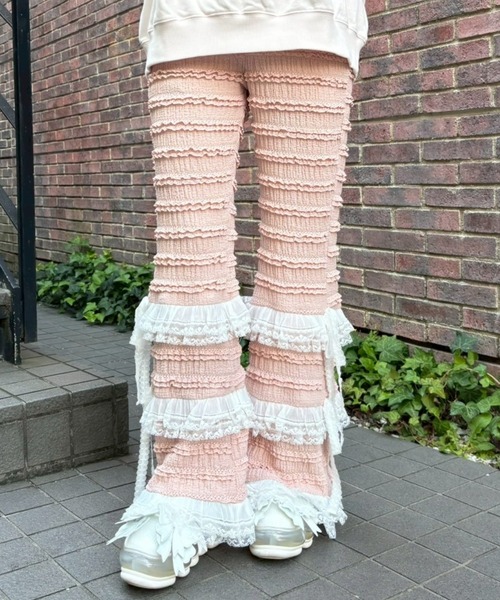 Candy Stripper レースフレアパンツ セール】FRILL LACE FLARE パンツ（その他パンツ）｜Candy Stripper