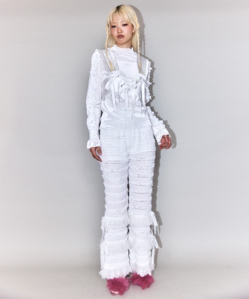 Candy Stripper レースフレアパンツ セール】FRILL LACE FLARE パンツ（その他パンツ）｜Candy Stripper