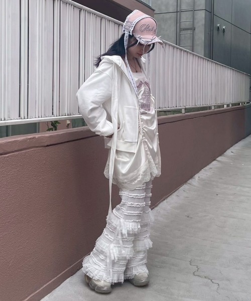 セール】FRILL LACE FLARE パンツ（その他パンツ）｜Candy Stripper