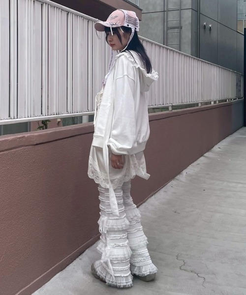 Candy Stripper レースフレアパンツ FRILL LACE FLARE PANTS | Candy Stripper（キャンディ ストリッパー