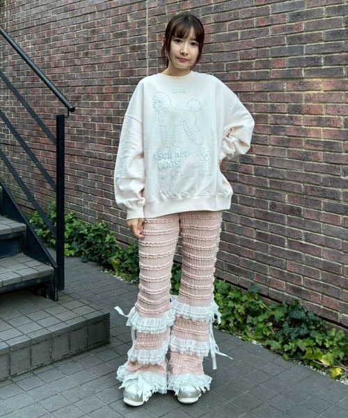 セール】FRILL LACE FLARE パンツ（その他パンツ）｜Candy Stripper
