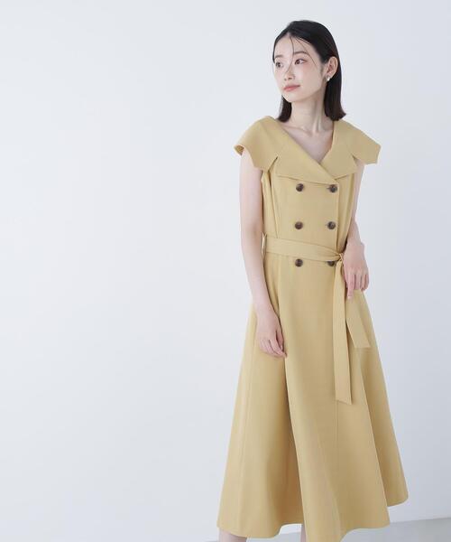 NATURAL BEAUTY BASIC(ナチュラルビューティーベーシック)の「◇トレンチディティールワンピース(ワンピース・レディース・ベージュ/イエロー/ネイビー・SMALL/MEDIUM/P/S)」の12枚目の写真