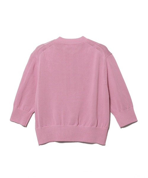 ESTNATION（エストネーション）の「ESTNATION / ペーパーヤーン クルーカーディガン（カーディガン/ボレロ・レディース・オフホワイト/ネイビー/ピンク・FREE）」の6枚目の写真