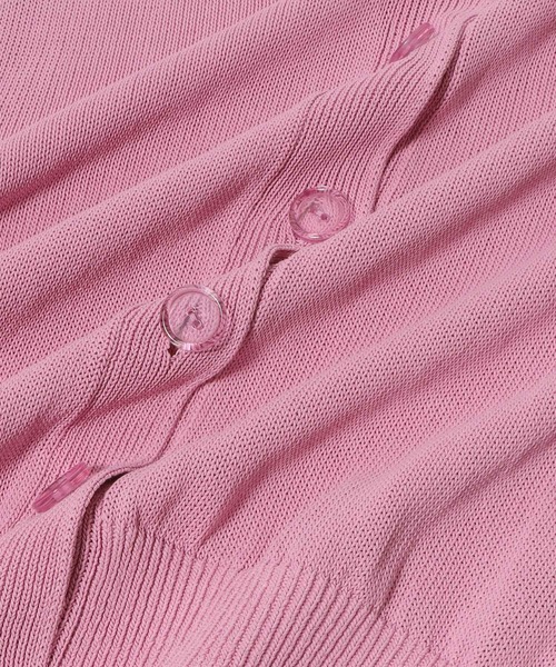 ESTNATION（エストネーション）の「ESTNATION / ペーパーヤーン クルーカーディガン（カーディガン/ボレロ・レディース・オフホワイト/ネイビー/ピンク・FREE）」の4枚目の写真