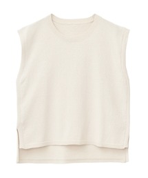 Petit fleur（プチフルール）の「・Petit Fleur ノースリリネンライクニット（タンクトップ）」