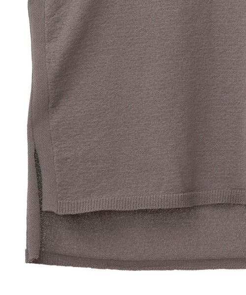 Petit fleur（プチフルール）の「・Petit Fleur ノースリリネンライクニット（タンクトップ・レディース・ライトベージュ/カーキ/ボルドー/チャコールグレー・FREE）」の14枚目の写真