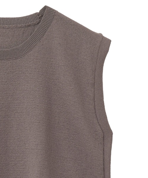 Petit fleur（プチフルール）の「・Petit Fleur ノースリリネンライクニット（タンクトップ・レディース・ライトベージュ/カーキ/ボルドー/チャコールグレー・FREE）」の13枚目の写真