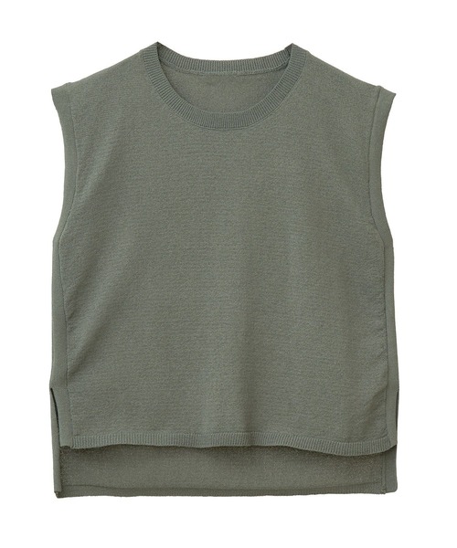 Petit fleur（プチフルール）の「・Petit Fleur ノースリリネンライクニット（タンクトップ・レディース・ライトベージュ/カーキ/ボルドー/チャコールグレー・FREE）」の21枚目の写真