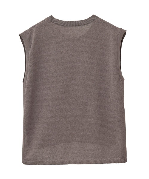 Petit fleur（プチフルール）の「・Petit Fleur ノースリリネンライクニット（タンクトップ・レディース・ライトベージュ/カーキ/ボルドー/チャコールグレー・FREE）」の19枚目の写真