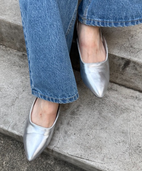 CIAOPANIC TYPY(チャオパニックティピー)の「【S~XL展開】アソート素材フラットミュール(パンプス・レディース・シルバー/カーキ/ブラック/ブラウン・SMALL/MEDIUM/LARGE/X-LARGE)」の8枚目の写真