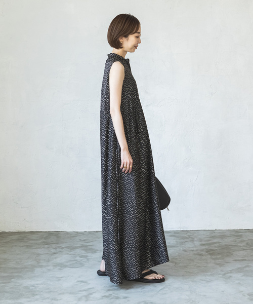 Noble(ノーブル)の「《WEB+一部店舗限定/追加》ドットサッカードロストワンピース3(ワンピース・レディース・ブラック・FREE)」の6枚目の写真
