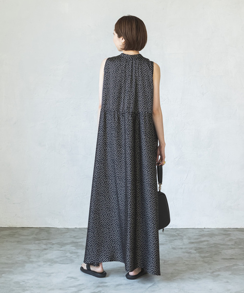 Noble(ノーブル)の「《WEB+一部店舗限定/追加》ドットサッカードロストワンピース3(ワンピース・レディース・ブラック・FREE)」の7枚目の写真