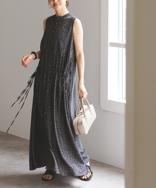 Noble(ノーブル)の「《WEB+一部店舗限定/追加》ドットサッカードロストワンピース3(ワンピース・レディース・ブラック・FREE)」の8枚目の写真