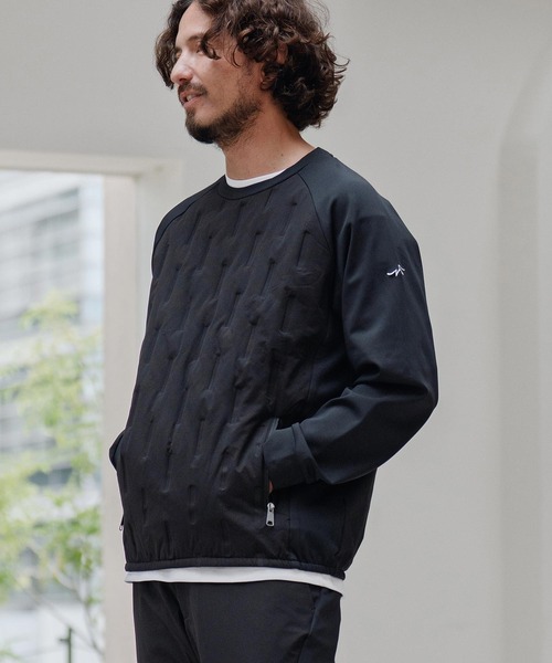 CALL&RESPONSE（コールアンドレスポンス）の「mlt5305-切り替え中綿入りPO-裏起毛 プルオーバー（Tシャツ/カットソー・メンズ・ベージュ/ブラック・2/4/5）」の4枚目の写真