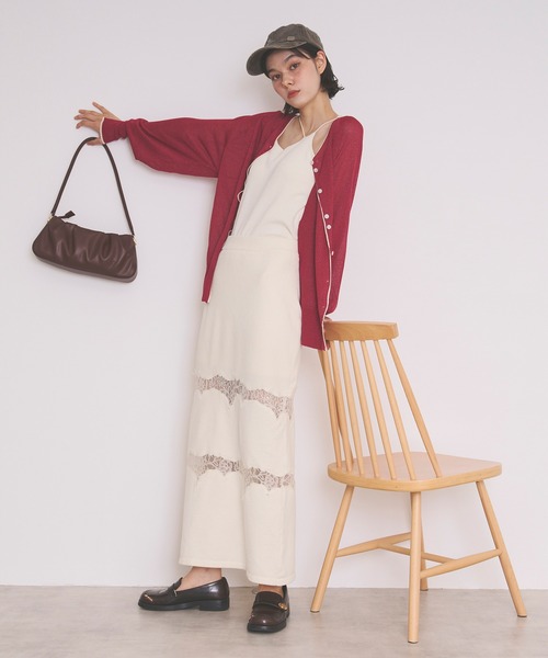 loin nuit(ロワンニュイ)の「sheer color scheme cardigan / シアーカラースキームカーディガン(カーディガン/ボレロ・レディース・レッド/ネイビー/グレー・FREE)」の22枚目の写真