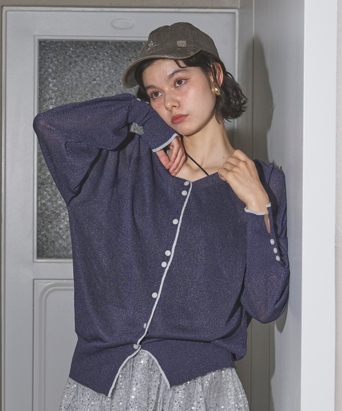 sheer color scheme cardigan / シアーカラースキームカーディガン
