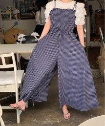 チェック」に該当するオールインワン・サロペットファッション