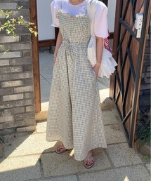 Mayree（メイリー）の「【portulaca】チェックサロペット（サロペット/オーバーオール）」