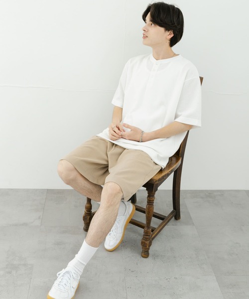 SENSE OF PLACE by URBAN RESEARCH（センスオブプレイスバイアーバンリサーチ）の「ヘンリーネックカノコプルオーバー（Tシャツ/カットソー・メンズ・ブラック/ホワイト/グレー・MEDIUM/LARGE）」の8枚目の写真