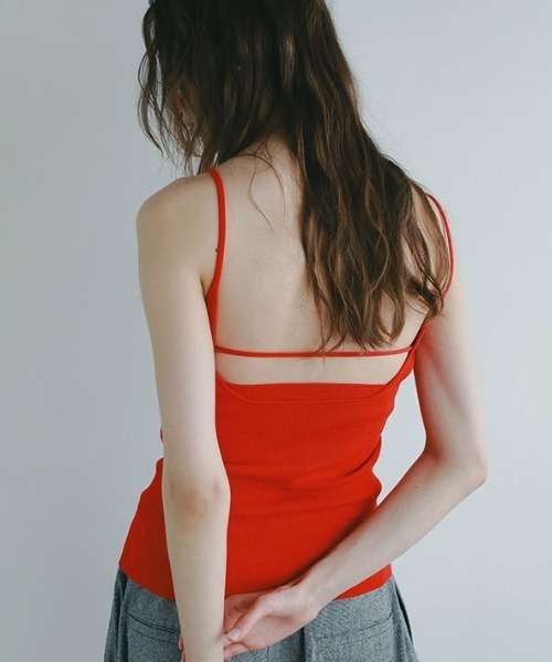 ETRE TOKYO（エトレトウキョウ）の「バンドゥセットニットキャミソール（キャミソール・レディース・ホワイト/レッド/ブラック・FREE）」の7枚目の写真