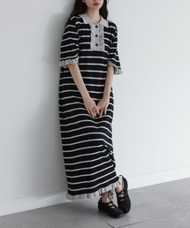 somari imagination | 『配色ニットポロワンピース』(ワンピース)