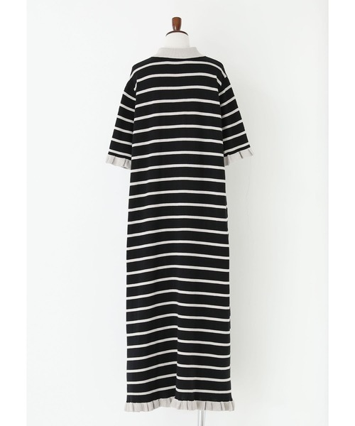 somari imagination（ソマリ イマジネーション）の「『配色ニットポロワンピース』（ワンピース・レディース・ブラック/ボルドー・1/2）」の15枚目の写真