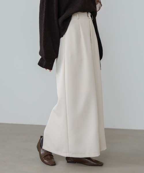 Bab（バブ）の「【S・Mサイズ展開】ツイルタイトロングスカート（スカート・レディース・ベージュ/ブラウン/アイボリー/ブラック・S/M）」の2枚目の写真
