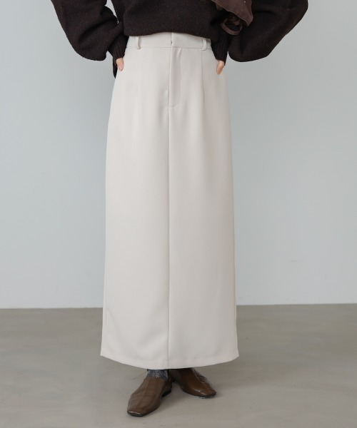 Bab（バブ）の「【S・Mサイズ展開】ツイルタイトロングスカート（スカート・レディース・ベージュ/ブラウン/アイボリー/ブラック・S/M）」の5枚目の写真