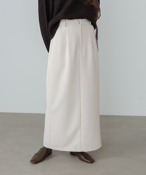 Bab（バブ）の「【S・Mサイズ展開】ツイルタイトロングスカート（スカート・レディース・ベージュ/ブラウン/アイボリー/ブラック・S/M）」の7枚目の写真