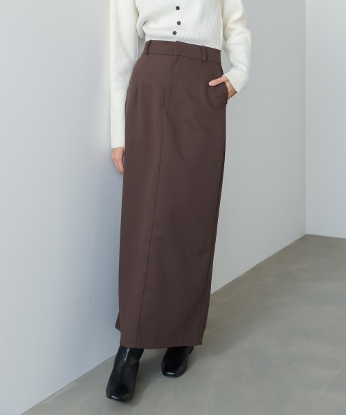 Bab（バブ）の「【S・Mサイズ展開】ツイルタイトロングスカート（スカート・レディース・ベージュ/ブラウン/アイボリー/ブラック・S/M）」の17枚目の写真