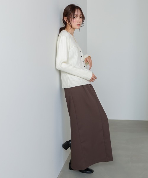 Bab（バブ）の「【S・Mサイズ展開】ツイルタイトロングスカート（スカート・レディース・ベージュ/ブラウン/アイボリー/ブラック・S/M）」の22枚目の写真