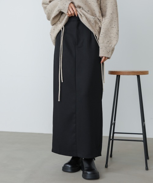 Bab（バブ）の「【S・Mサイズ展開】ツイルタイトロングスカート（スカート・レディース・ベージュ/ブラウン/アイボリー/ブラック・S/M）」の11枚目の写真