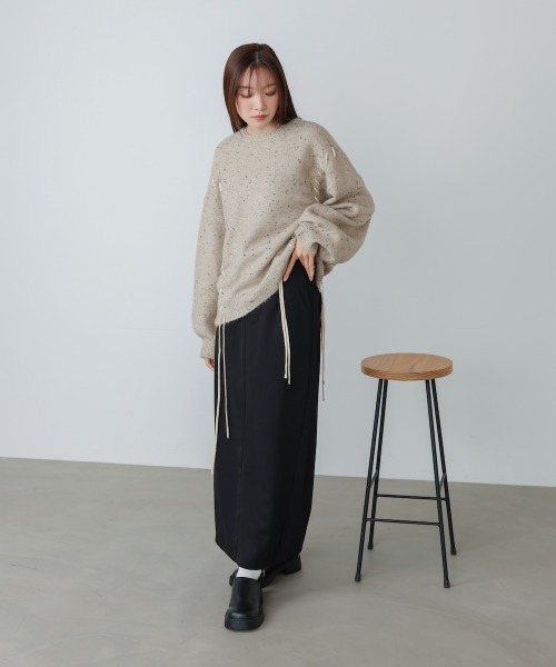 Bab（バブ）の「【S・Mサイズ展開】ツイルタイトロングスカート（スカート・レディース・ベージュ/ブラウン/アイボリー/ブラック・S/M）」の16枚目の写真