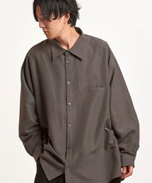 【NO ID.】Matte Skin Smooth Over Shirt / マット スキン スムース オーバー シャツ