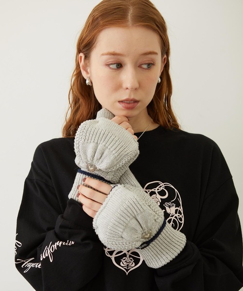 セール】HEART CABLE MITTENS（手袋）｜MILKFED.（ミルクフェド）の