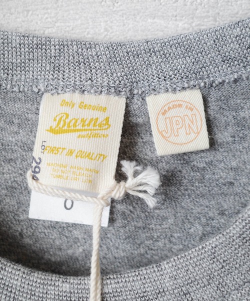 BARNS OUTFITTERS（バーンズアウトフィッターズ）の「【PH2】【BARNS OUTFITTERS】吊天竺 ショートスリーブ クルーネック Tシャツ（Tシャツ/カットソー・メンズ・ホワイト/ゴールド/オレンジ/グレー/ロイヤルブルー/ブラック・0/2/1）」の21枚目の写真