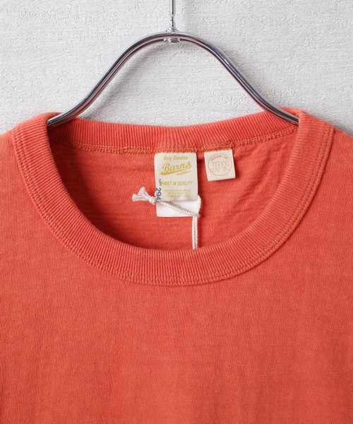 BARNS OUTFITTERS（バーンズアウトフィッターズ）の「【PH2】【BARNS OUTFITTERS】吊天竺 ショートスリーブ クルーネック Tシャツ（Tシャツ/カットソー・メンズ・ホワイト/ゴールド/オレンジ/グレー/ロイヤルブルー/ブラック・0/2/1）」の10枚目の写真