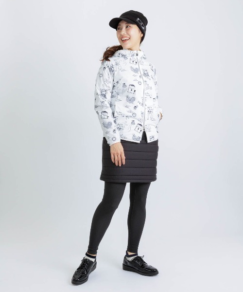 Picone CLUB（ピッコーネクラブ）の「保温撥水総柄ジップブルゾン（ブルゾン・レディース・ベージュ/ホワイト/ブラック・L/M/S）」の14枚目の写真