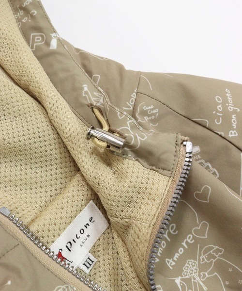 Picone CLUB（ピッコーネクラブ）の「保温撥水総柄ジップブルゾン（ブルゾン・レディース・ベージュ/ホワイト/ブラック・L/M/S）」の15枚目の写真