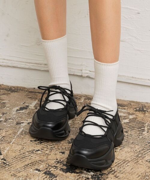 RETRO GIRL(レトロガール)の「バレエスニーカー(その他シューズ・レディース・シルバー/オフホワイト/ブラック・LARGE/MEDIUM)」の8枚目の写真