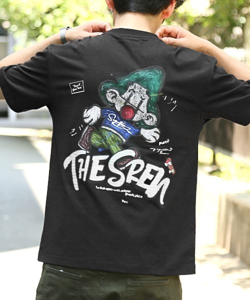 胸ワッペンバックプリントTシャツ（Tシャツ/カットソー