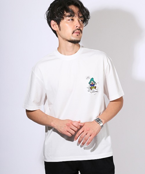 胸ワッペンバックプリントTシャツ（Tシャツ/カットソー