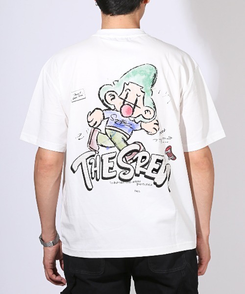 セール】胸ワッペンバックプリントTシャツ（Tシャツ/カットソー