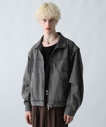 【美品】HARE ハイショクPコート アウター　ブラック BOP Half Zip Jacket (JST66)