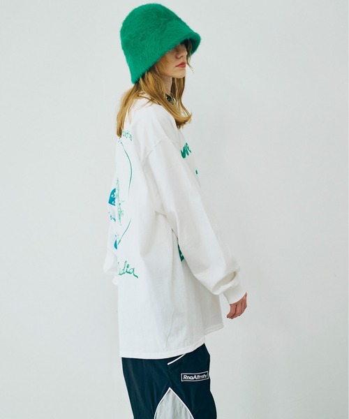 RNA(アールエヌエー)の「M2520 CATハートブリントロンT(Tシャツ/カットソー・レディース・ホワイト/ホワイト系その他/ブルー・MEDIUM)」の9枚目の写真