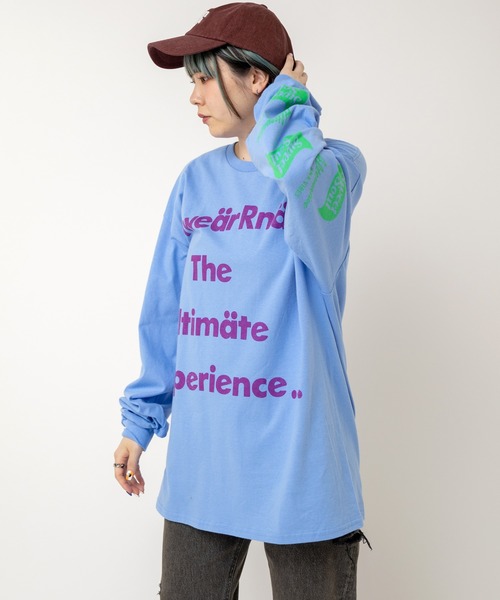 RNA(アールエヌエー)の「M2520 CATハートブリントロンT(Tシャツ/カットソー・レディース・ホワイト/ホワイト系その他/ブルー・MEDIUM)」の13枚目の写真