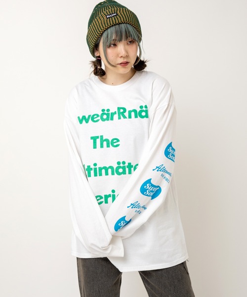 RNA(アールエヌエー)の「M2520 CATハートブリントロンT(Tシャツ/カットソー・レディース・ホワイト/ホワイト系その他/ブルー・MEDIUM)」の10枚目の写真