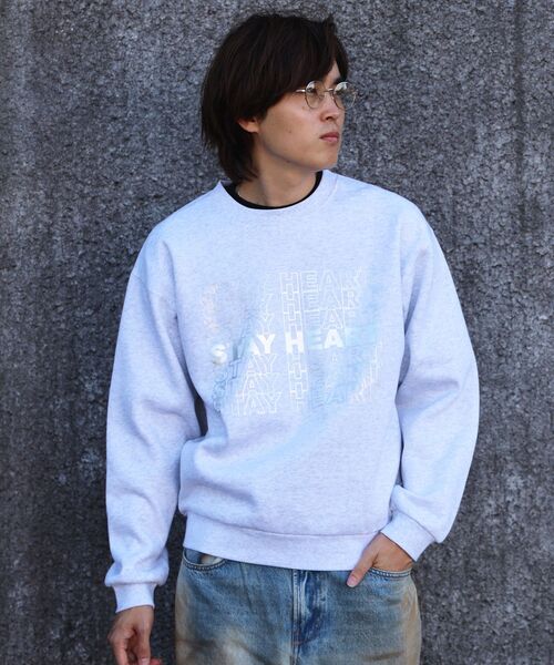 FFEIN（フェイン）の「【FFEIN（フェイン）】ヘビーウエイトぼかしメッセージロゴスウェット / 裏起毛 スウェット クルーネック プリント（スウェット・メンズ・ブラウン/アッシュグレー/ネイビー/その他1/ブラック・SMALL/MEDIUM/LARGE）」の10枚目の写真