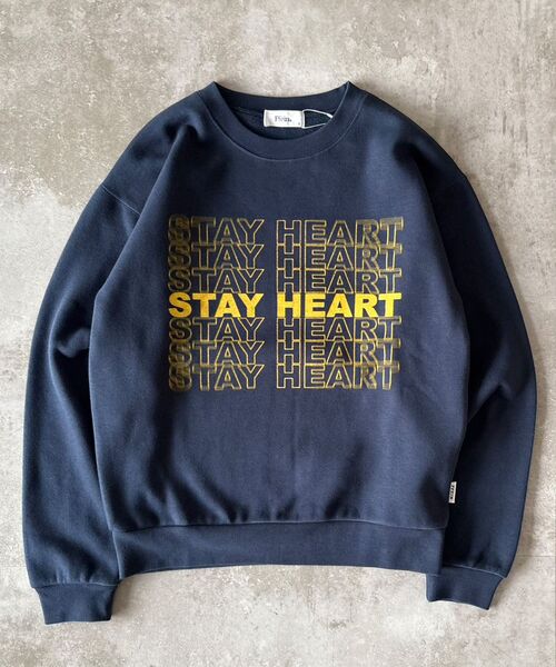 FFEIN（フェイン）の「【FFEIN（フェイン）】ヘビーウエイトぼかしメッセージロゴスウェット / 裏起毛 スウェット クルーネック プリント（スウェット・メンズ・ブラウン/アッシュグレー/ネイビー/その他1/ブラック・SMALL/MEDIUM/LARGE）」の7枚目の写真